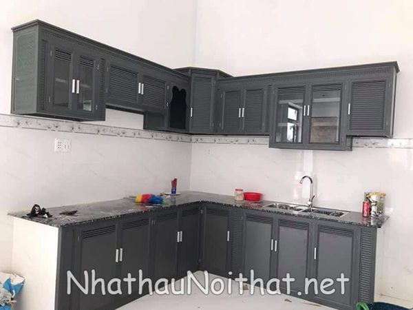 Top 30 Mẫu Tủ Bếp Nhôm Xingfa Đẹp – Báo Giá Xưởng Tiết Kiệm 30% tu bep nhom xingfa 22