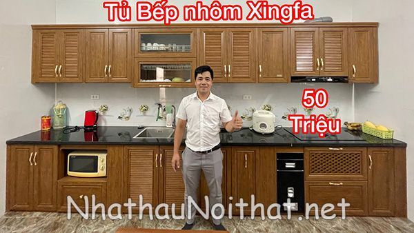 Top 30 Mẫu Tủ Bếp Nhôm Xingfa Đẹp – Báo Giá Xưởng Tiết Kiệm 30% tu bep nhom xingfa 6
