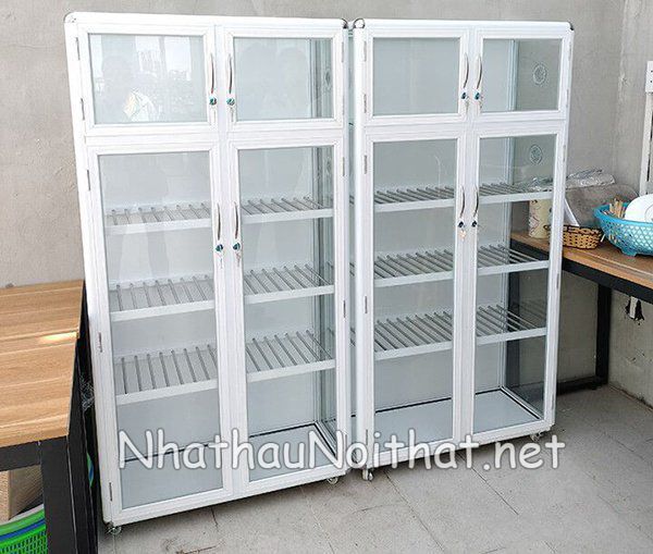 Tủ Chạn Bát Nhôm Kính Đẹp – Xem Báo Giá & 30 Mẫu Hot Nhất Năm Nay tu chan bat nhom kinh 12