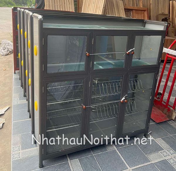 Tủ Chạn Bát Nhôm Kính Đẹp – Xem Báo Giá & 30 Mẫu Hot Nhất Năm Nay tu chan bat nhom kinh 21