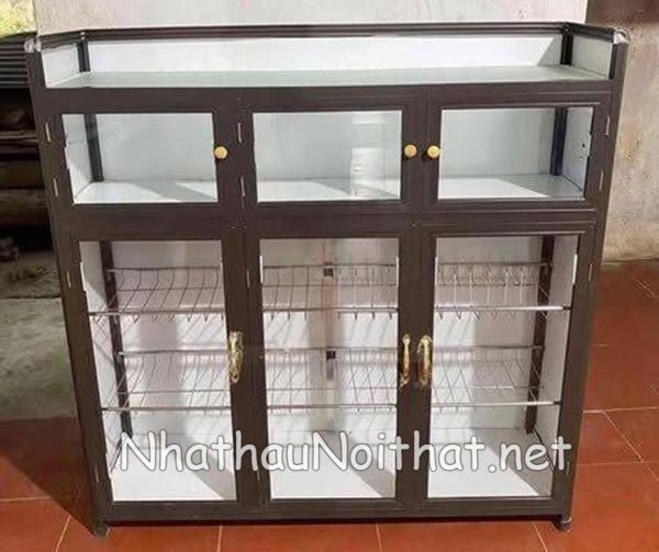 Tủ Chạn Bát Nhôm Kính Đẹp – Xem Báo Giá & 30 Mẫu Hot Nhất Năm Nay tu chan bat nhom kinh 22