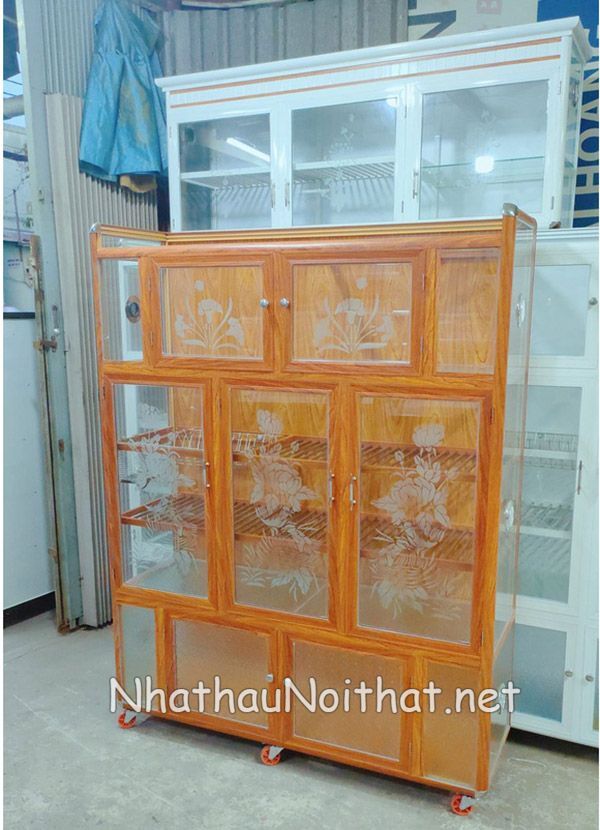 Tủ Chạn Bát Nhôm Kính Đẹp – Xem Báo Giá & 30 Mẫu Hot Nhất Năm Nay tu chan bat nhom kinh 24