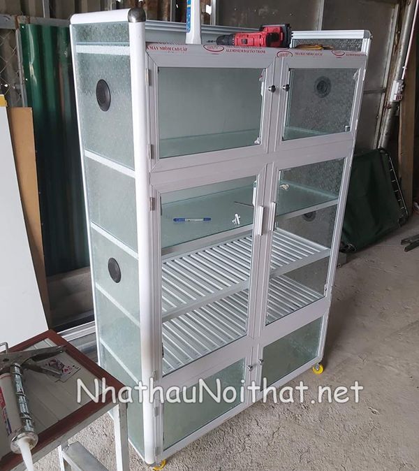 Tủ Chạn Bát Nhôm Kính Đẹp – Xem Báo Giá & 30 Mẫu Hot Nhất Năm Nay tu chan bat nhom kinh 36