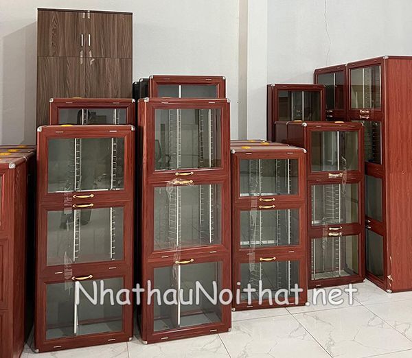 Tủ Chạn Bát Nhôm Kính Đẹp – Xem Báo Giá & 30 Mẫu Hot Nhất Năm Nay tu chan bat nhom kinh 38