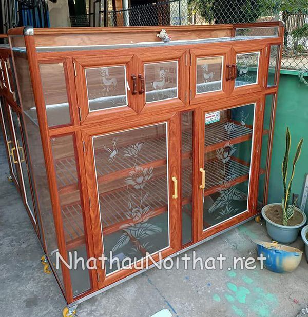 Tủ Chạn Bát Nhôm Kính Đẹp – Xem Báo Giá & 30 Mẫu Hot Nhất Năm Nay tu chan bat nhom kinh 45