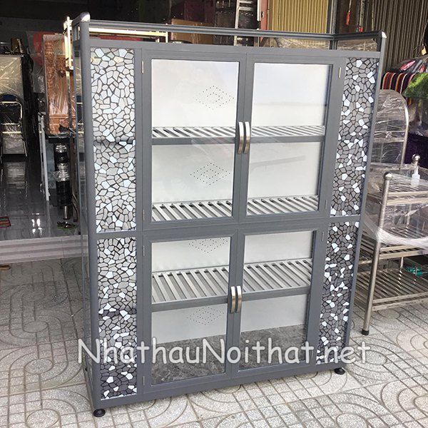 Tủ Chạn Bát Nhôm Kính Đẹp – Xem Báo Giá & 30 Mẫu Hot Nhất Năm Nay tu chan bat nhom kinh 7